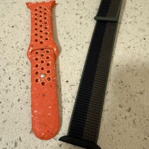Apple Watch Bands in Orange and Black